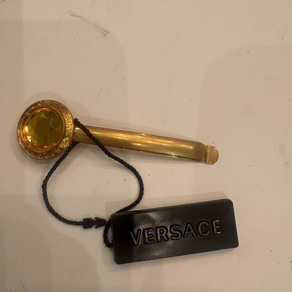 Authentic Versace Gold and Yellow hair barrette